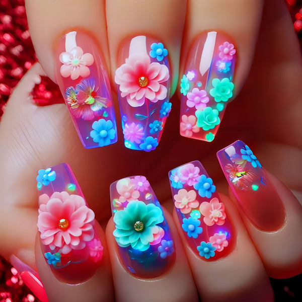 12 Sizes-24 Pcs Press On Nails Y986