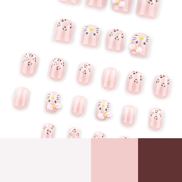 12 Sizes-24 Pcs Press On Nails JP4011