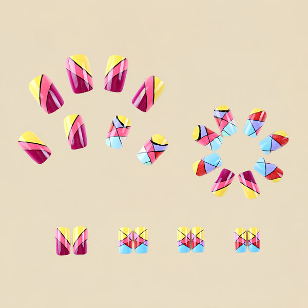 12 Sizes-24 Pcs Press On Nails Y437