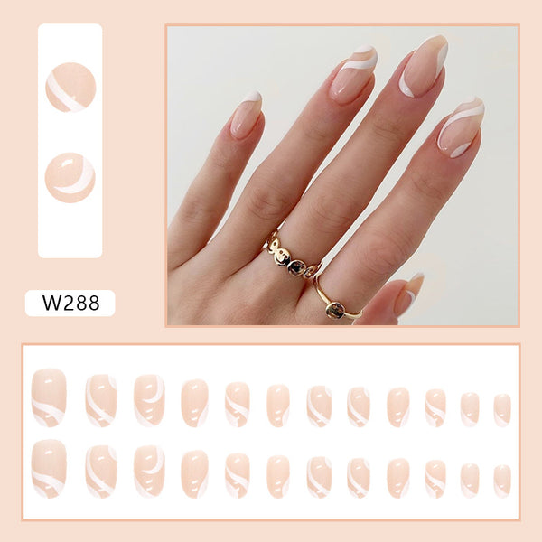 12 Sizes-24 Pcs Press On Nails W281