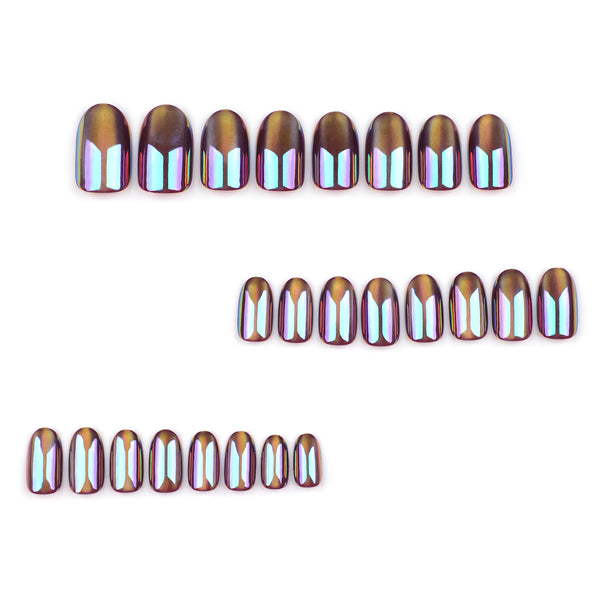 12 Sizes-24 Pcs Press On Nails DIY46