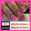 12 Sizes-24 Pcs Press On Nails Y091