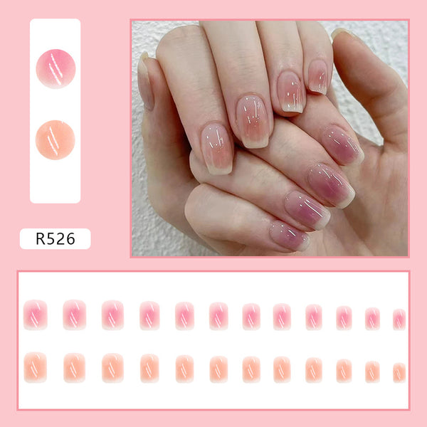 12 Sizes-24 Pcs Press On Nails R521