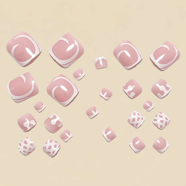 12 Sizes-24 Pcs Press On Nails Y1915