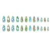 12 Sizes-24 Pcs Press On Nails W2039