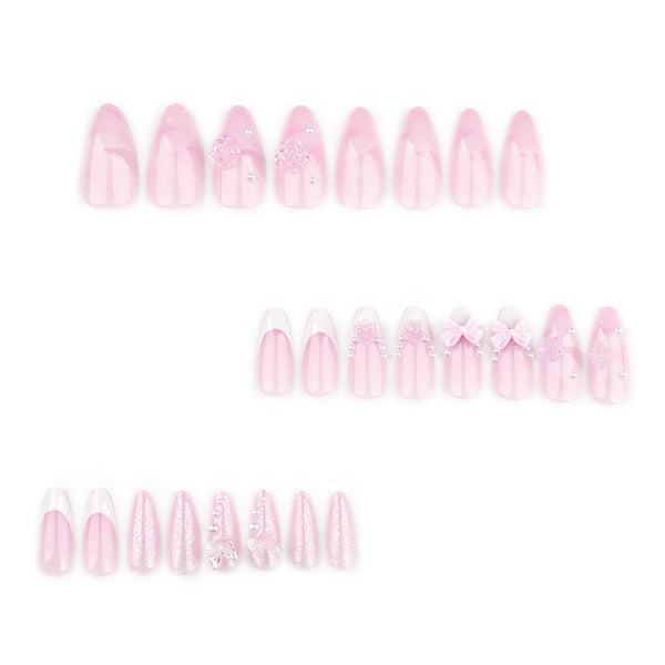 12 Sizes-24 Pcs Press On Nails JP3645