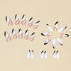 12 Sizes-24 Pcs Press On Nails Y103