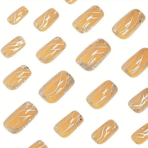 12 Sizes-24 Pcs Press On Nails LC216