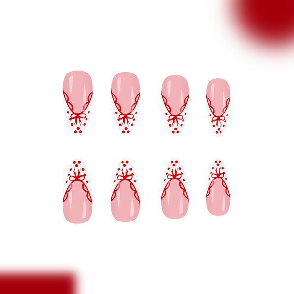12 Sizes-24 Pcs Press On Nails C1392