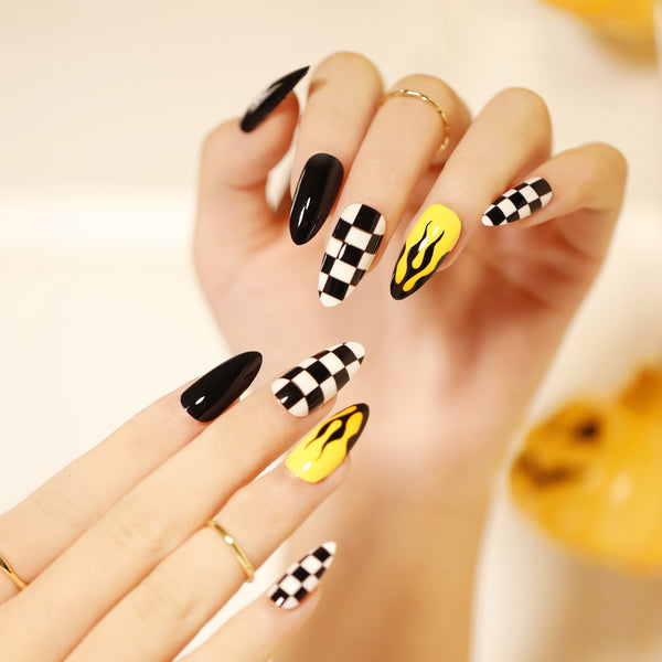 12 Sizes-24 Pcs Press On Nails JP1527