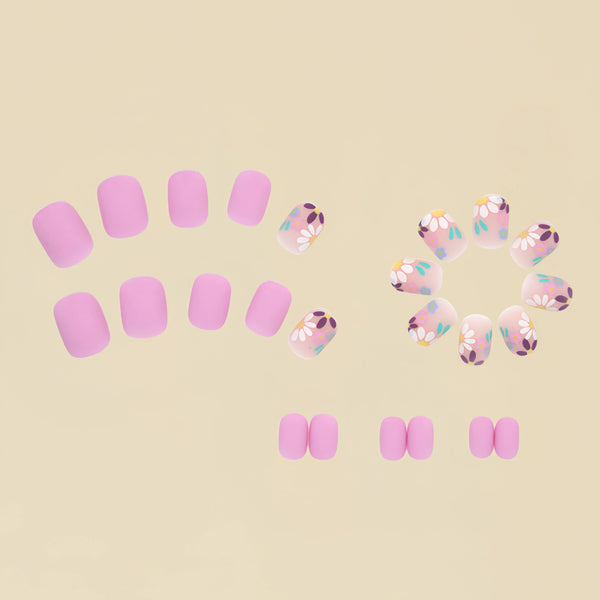 12 Sizes-24 PcsPress On Nails Y105