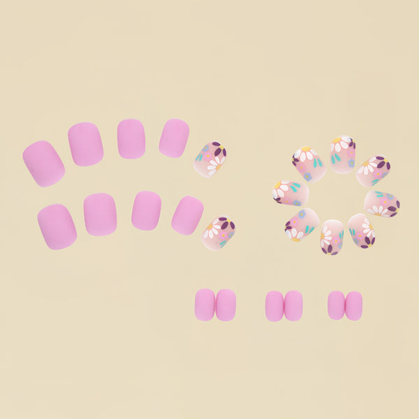 12 Sizes-24 Pcs Press On Nails Y105