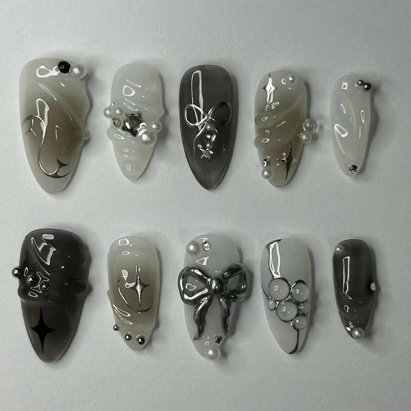 12 Sizes-24 Pcs Press On Nails JP3399