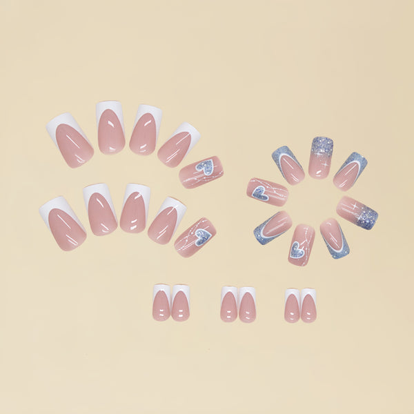 12 Sizes-24 Pcs Press On Nails Y022
