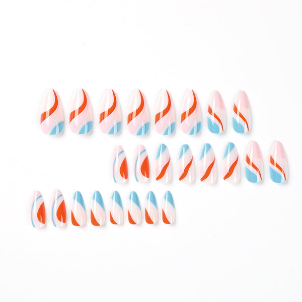 12 Sizes-24 Pcs Press On Nails JP2085