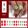 12 Sizes-24 Pcs Press On Nails C667
