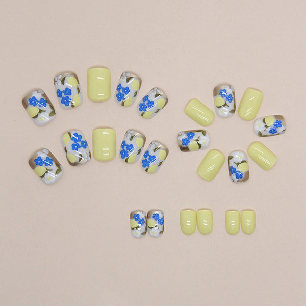 12 Sizes-24 Pcs Press On Nails W1265