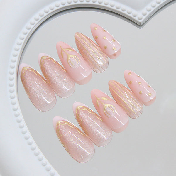 12 Sizes-24 Pcs Press On Nails W2037