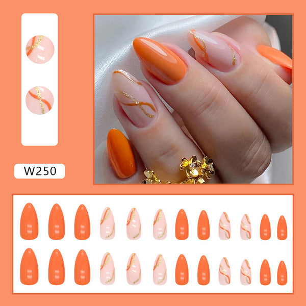 12 Sizes-24 Pcs Press On Nails W243