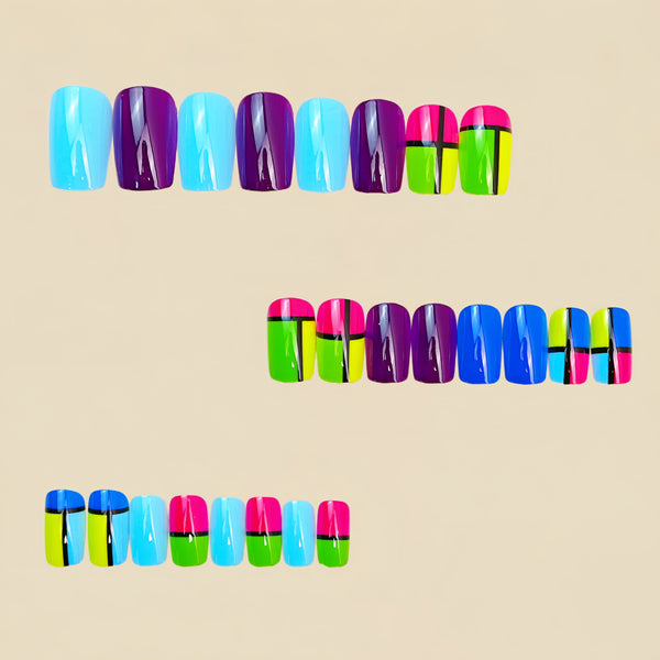 12 Sizes-24 Pcs Press On Nails Y1941