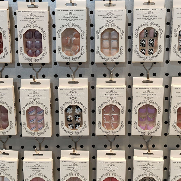12 Sizes-24 Pcs Press On Nails random-style-with-glue