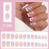 12 Sizes-24 Pcs Press On Nails C1877
