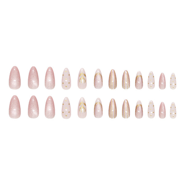 12 Sizes-24 Pcs Press On Nails W1996
