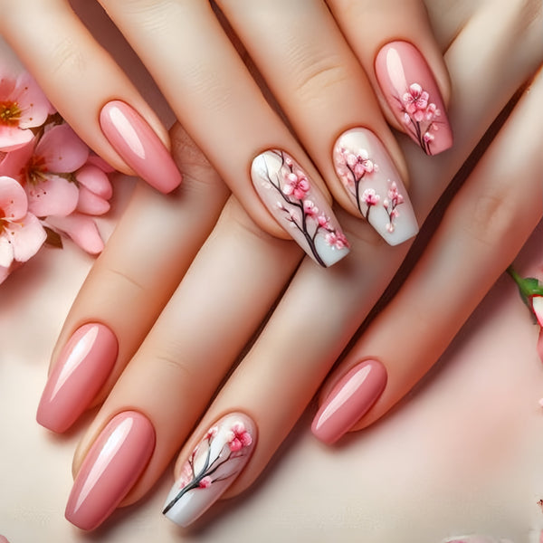 12 Sizes-24 Pcs Press On Nails Y499