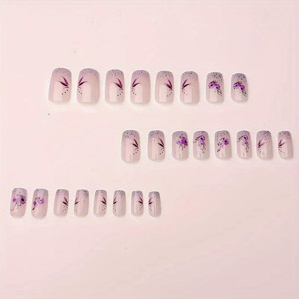 12 Sizes-24 PcsPress On Nails SW001