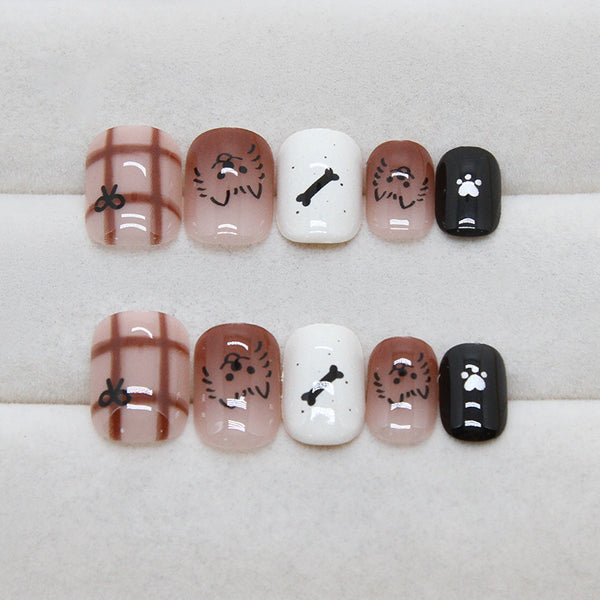 12 Sizes-24 Pcs Press On Nails R901