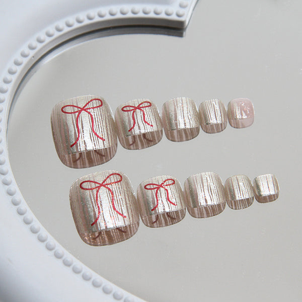 12 Sizes-24 Pcs Press On Nails F140