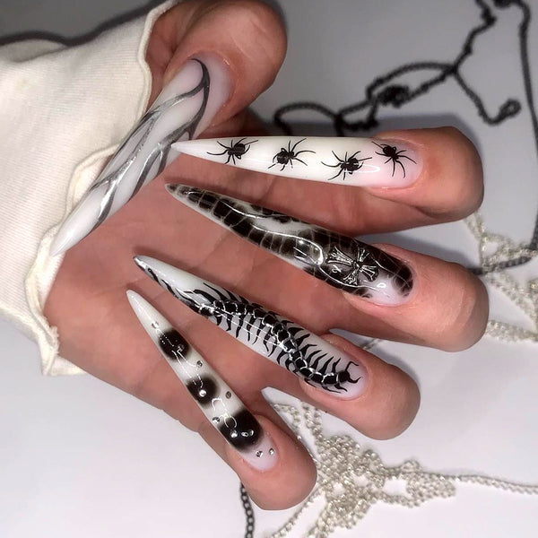 12 Sizes-24 Pcs Press On Nails JP3499