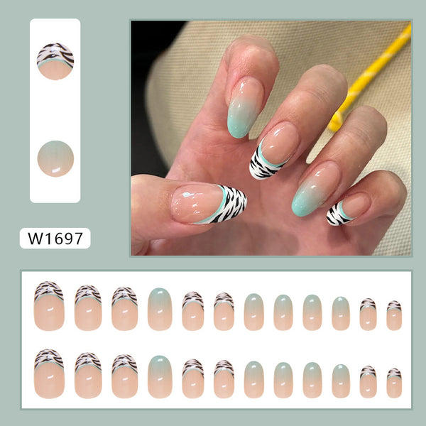 12 Sizes-24 Pcs Press On Nails W1697