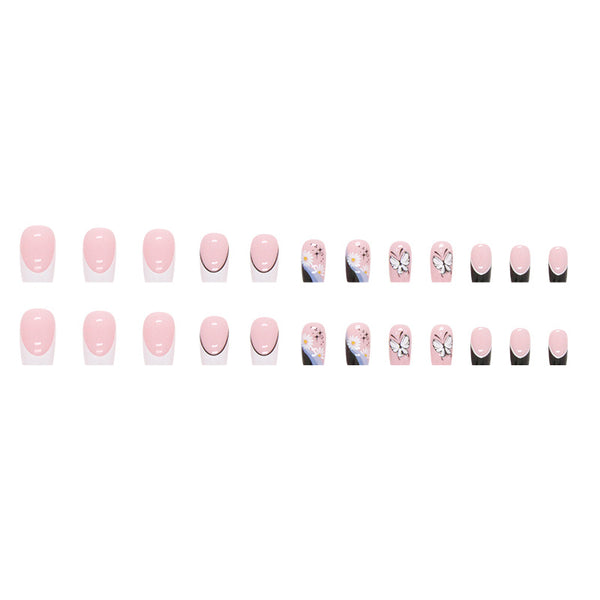 12 Sizes-24 Pcs Press On Nails W868