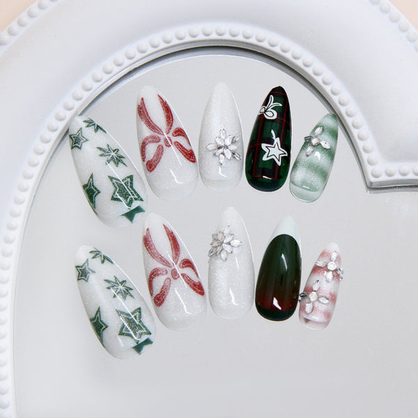 12 Sizes-24 Pcs Press On Nails Z1182
