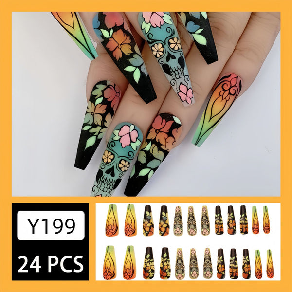 12 Sizes-24 Pcs Press On Nails Y199