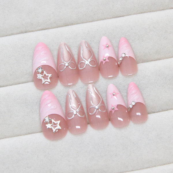 12 Sizes-24 Pcs Press On Nails Z947