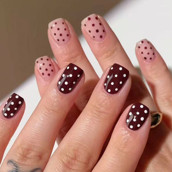 12 Sizes-24 Pcs Press On Nails C1344