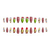 12 Sizes-24 Pcs Press On Nails C111