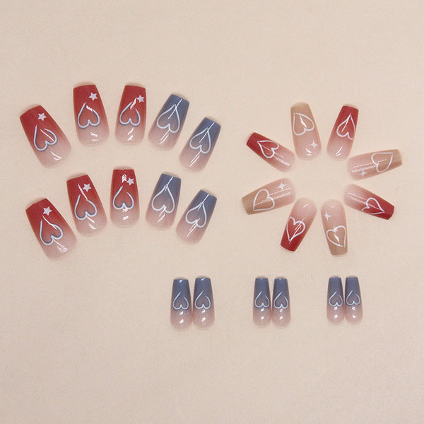 12 Sizes-24 Pcs Press On Nails R783
