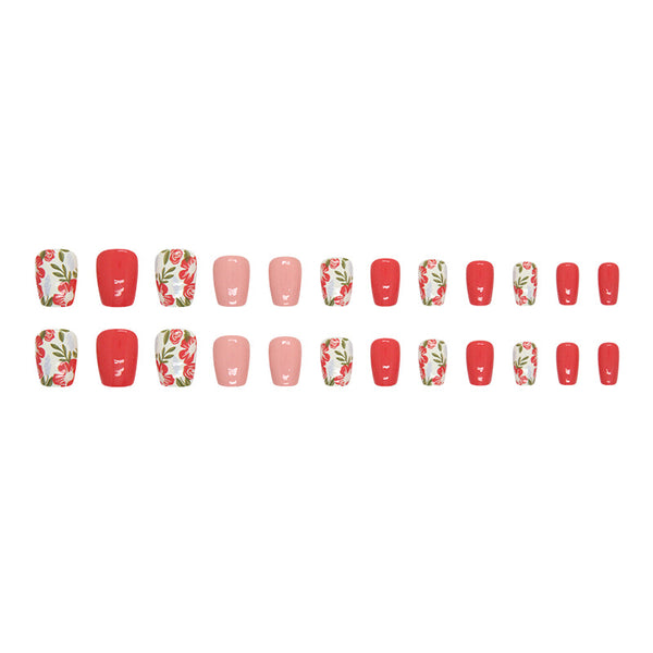 12 Sizes-24 Pcs Press On Nails W1440
