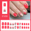 12 Sizes-24 Pcs Press On Nails C1233