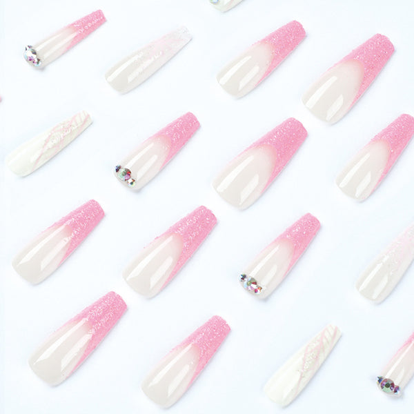 12 Sizes-24 Pcs Press On Nails JP1901