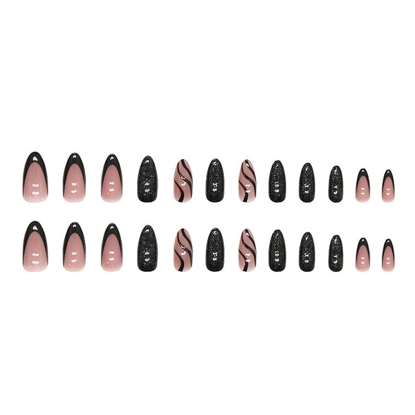 12 Sizes-24 Pcs Press On Nails W350