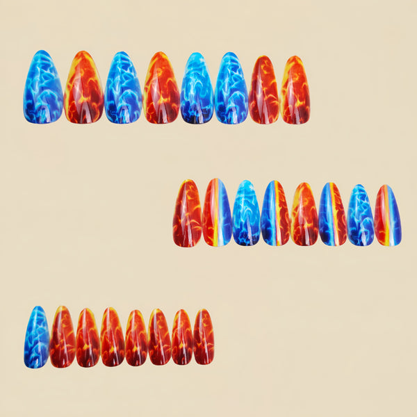 12 Sizes-24 Pcs Press On Nails Y1504
