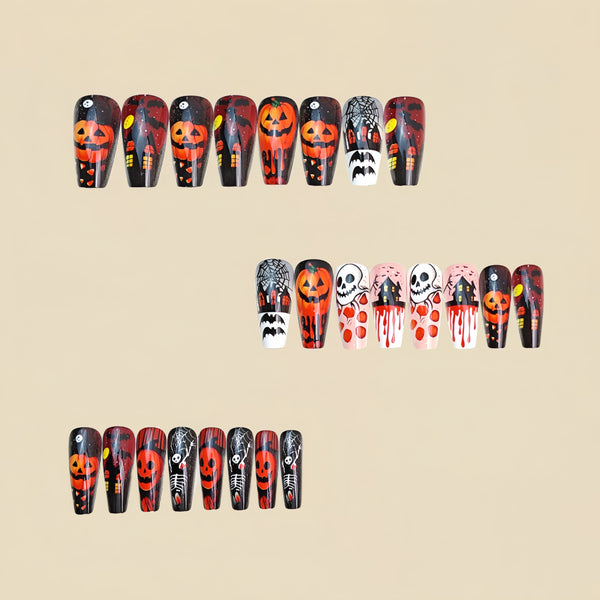 12 Sizes-24 Pcs Press On Nails Y1126