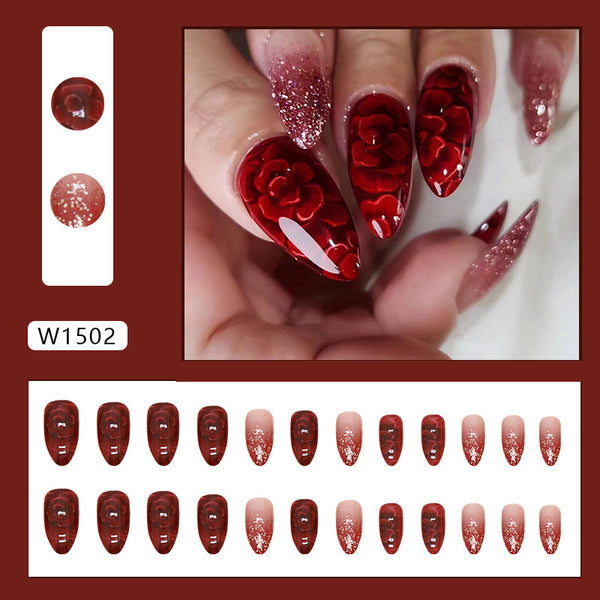 12 Sizes-24 Pcs Press On Nails W1502