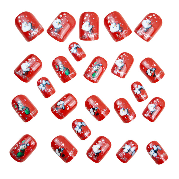 12 Sizes-24 Pcs Press On Nails Y1268