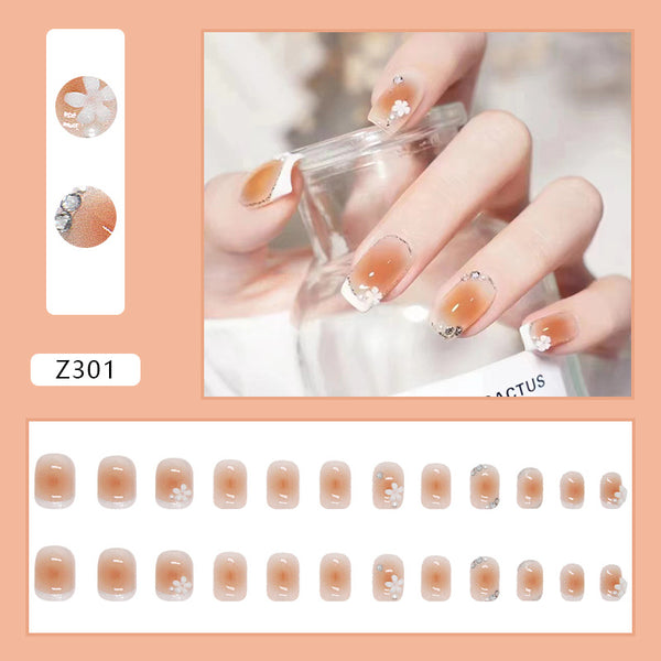 12 Sizes-24 Pcs Press On Nails Z301