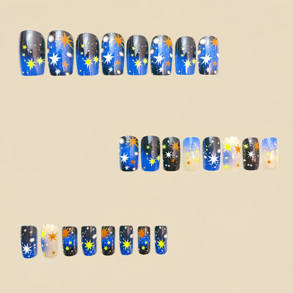 12 Sizes-24 Pcs Press On Nails Y504